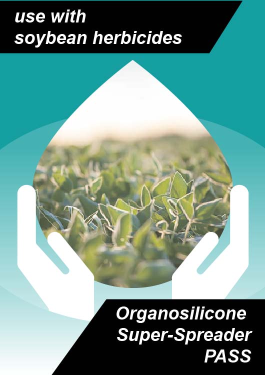 use organosilicone PASS with soybean herbicides